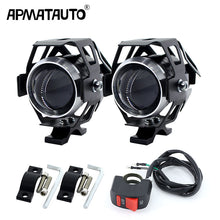 Load image into Gallery viewer, 2PCS White motorcycle headlights auxiliary lamp