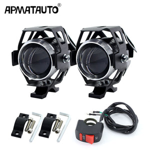 2PCS White motorcycle headlights auxiliary lamp